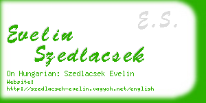 evelin szedlacsek business card